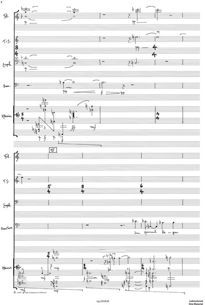 Tortur. Kantate - Hommage à Jakob van Hoddis für Bariton, Flöte, Tenorsaxophon, Euphonium und Klavier (2017) Tortur. Kantate - Hommage à Jakob van Hoddis für Bariton, Flöte, Tenorsaxophon, Euphonium und Klavier (2017)