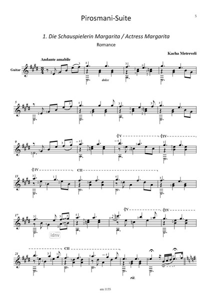 PIROSMANI-Suite für Gitarre solo PIROSMANI-Suite für Gitarre solo