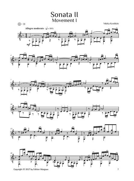 Sonata II für Gitarre solo Sonata II für Gitarre solo