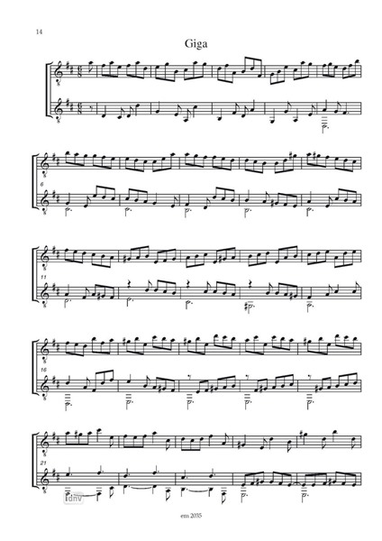 Suite Nr. 2 D-Dur für 2 Gitarren Suite Nr. 2 D-Dur für 2 Gitarren