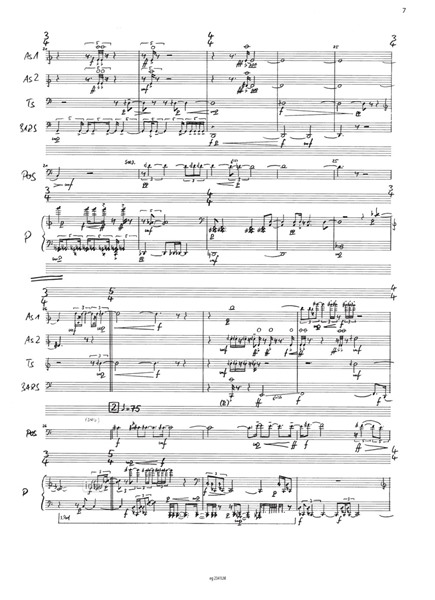 Damnation du pouls für Posaune, Klavier und Saxofonquartett (1991) Damnation du pouls für Posaune, Klavier und Saxofonquartett (1991)