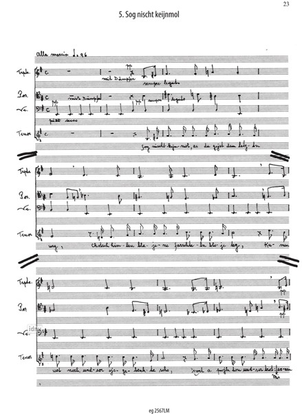 Fünf jiddische Lieder aus dem Ghetto für Tenor und Ensemble (1979) Fünf jiddische Lieder aus dem Ghetto für Tenor und Ensemble (1979)