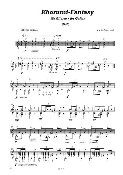 Khorumi Fantasy for Guitar solo Khorumi Fantasy for Guitar solo