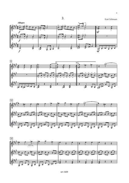 Von Dur nach Moll für 3 Gitarren Von Dur nach Moll für 3 Gitarren