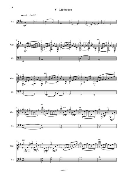 Catharsis pour violoncelle et guitare Catharsis pour violoncelle et guitare