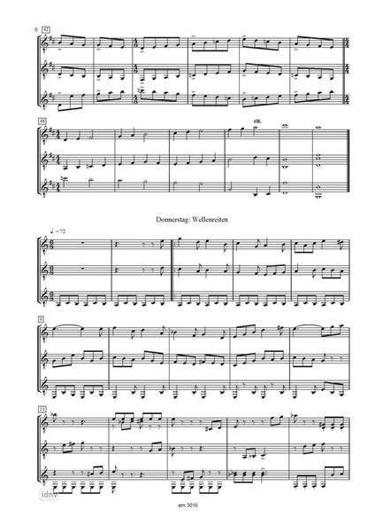Wochenkalender für Gitarrentrio Wochenkalender für Gitarrentrio
