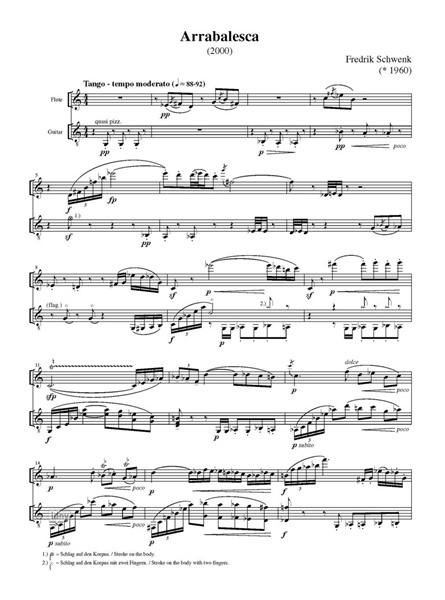 Arrabalesca für Flöte und Gitarre Arrabalesca für Flöte und Gitarre