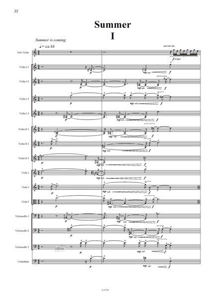 Pyeoung-Chang Four Seasons für Violine solo und Streichensemble (2006) Pyeoung-Chang Four Seasons für Violine solo und Streichensemble (2006)