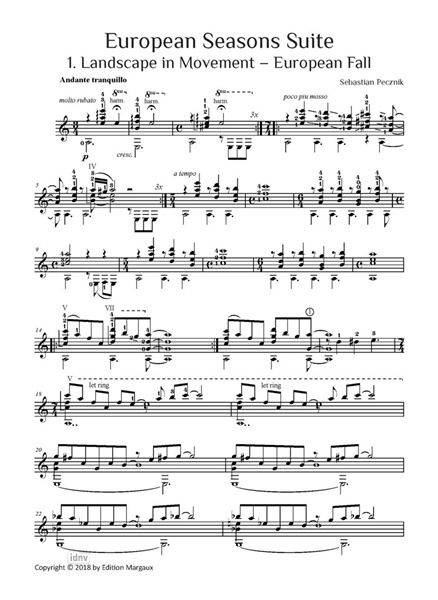 European Seasons Suite für Gitarre solo European Seasons Suite für Gitarre solo