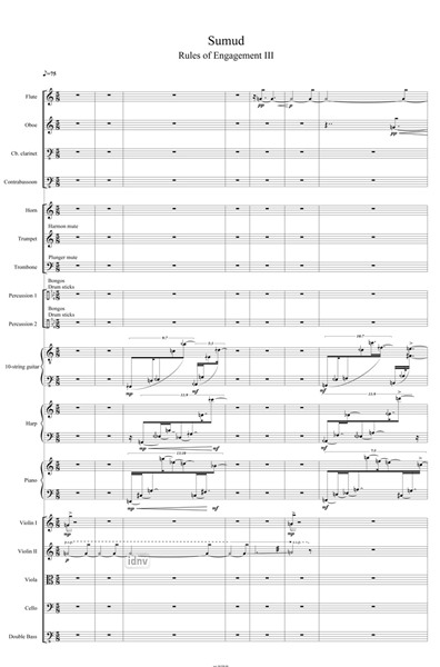 Sumud (Rules of Engagement III) für großes Ensemble (2019-20) Sumud (Rules of Engagement III) für großes Ensemble (2019-20)