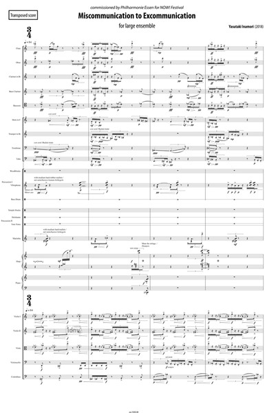 Miscommunication To Excommunication für Ensemble (2018) Miscommunication To Excommunication für Ensemble (2018)