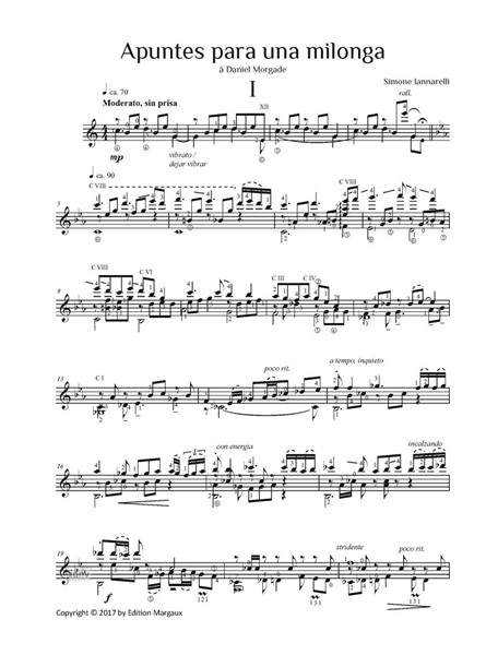 Apuntes para una milonga für Gitarre solo Apuntes para una milonga für Gitarre solo