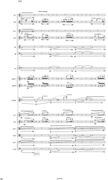 Konzert für Violine und 19 Instrumente (2014-16) Konzert für Violine und 19 Instrumente (2014-16)
