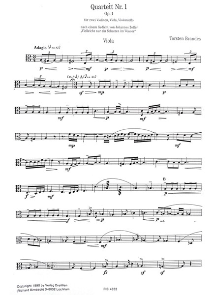 Quartett Nr.1 Op.1 für Streichquartett Quartett Nr.1 Op.1 für Streichquartett
