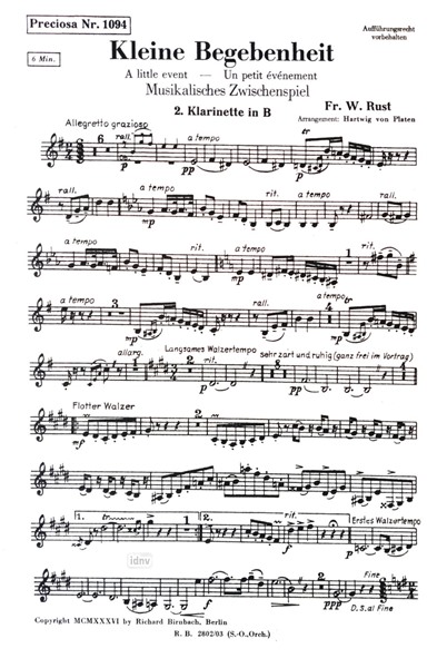 Kleine Begebenheit / Silberne Mondnacht für Salon-Orchester Ergänzungsstimmen großes Orchester Kleine Begebenheit / Silberne Mondnacht für Salon-Orchester Ergänzungsstimmen großes Orchester