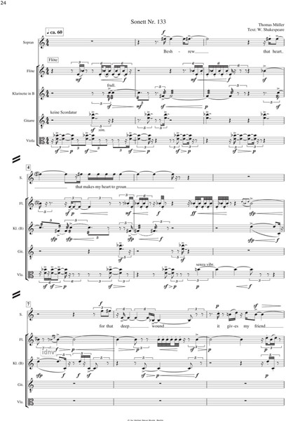Shakespeare-Sonette für Stimme und Instrumente Shakespeare-Sonette für Stimme und Instrumente