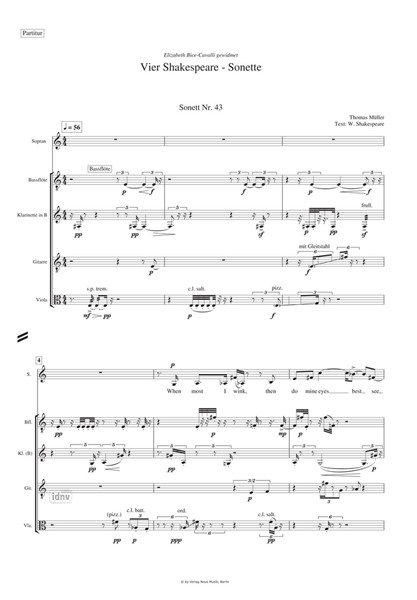 Shakespeare-Sonette für Stimme und Instrumente Shakespeare-Sonette für Stimme und Instrumente