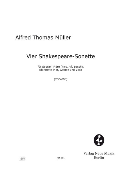 Shakespeare-Sonette für Stimme und Instrumente Shakespeare-Sonette für Stimme und Instrumente