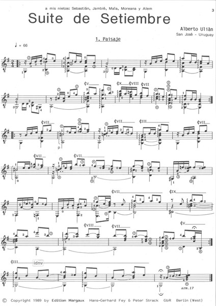 Suite de Setiembre für Gitarre Suite de Setiembre für Gitarre