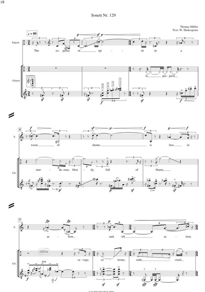 Shakespeare-Sonette für Stimme und Instrumente Shakespeare-Sonette für Stimme und Instrumente