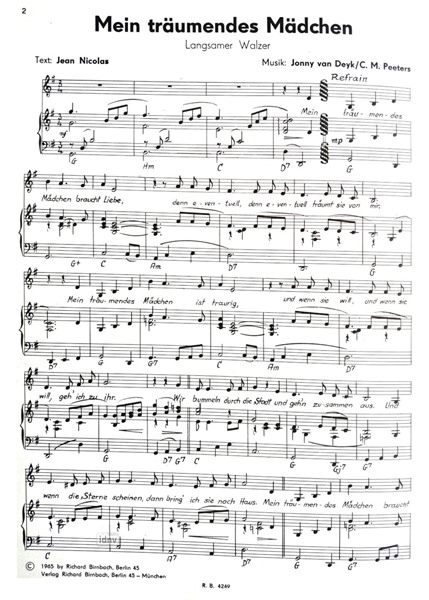 Mein träumendes Mädchen für Klavier Mein träumendes Mädchen für Klavier