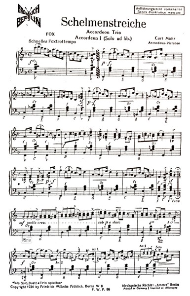 Schelmenstreiche für Akkordeon-Trio Schelmenstreiche für Akkordeon-Trio