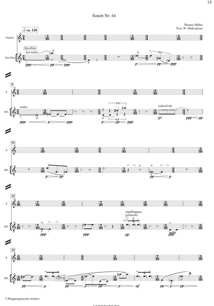 Shakespeare-Sonette für Stimme und Instrumente Shakespeare-Sonette für Stimme und Instrumente