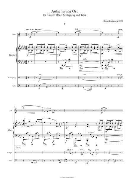 Aufschwung OST für Klavier, Oboe, Schlagzeug und Tuba Aufschwung OST für Klavier, Oboe, Schlagzeug und Tuba