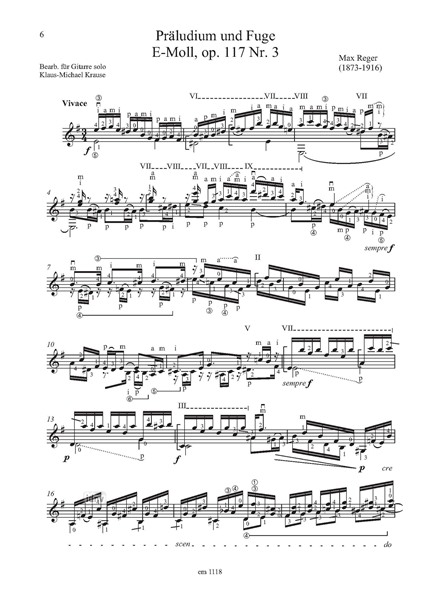 Präludium und Fuge für Gitarre solo e-Moll op. 117 Präludium und Fuge für Gitarre solo e-Moll op. 117