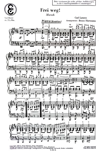 Frei weg! für großes Orchester Frei weg! für großes Orchester