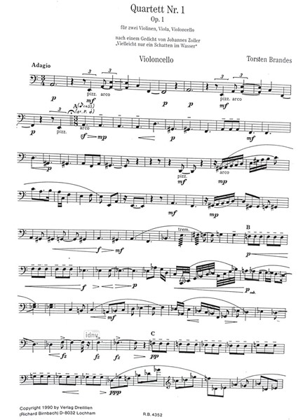 Quartett Nr.1 Op.1 für Streichquartett Quartett Nr.1 Op.1 für Streichquartett