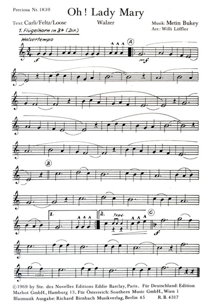 Wyoming Serenade (Mielenz) / O Lady Mary (Bukey) für Blasorchester Wyoming Serenade (Mielenz) / O Lady Mary (Bukey) für Blasorchester