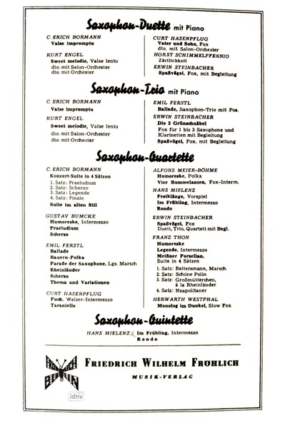 Meißner Porzellan - 1. Satz: Reitersmann für Saxophon-Quartett Meißner Porzellan - 1. Satz: Reitersmann für Saxophon-Quartett