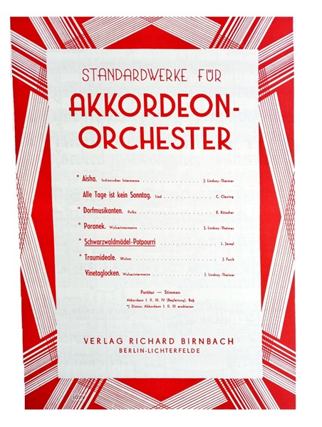 Großes Potpourri aus der Operette Schwarzwaldmädel für Akkordeon-Orchester (Stimme: 4. Akkordeon) Großes Potpourri aus der Operette Schwarzwaldmädel für Akkordeon-Orchester (Stimme: 4. Akkordeon)