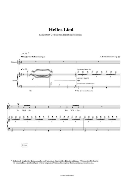 Helles Lied für Stimme und Klavier (1999) Helles Lied für Stimme und Klavier (1999)