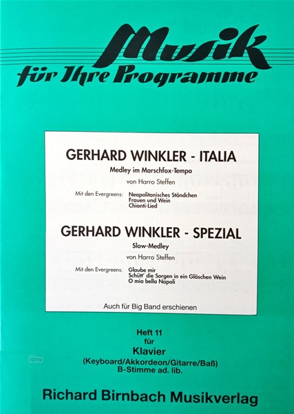 Musik für Ihre Programme. Heft 11 für Klavier und Melodieinstrument in B