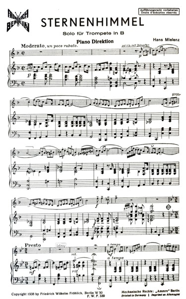 Sternenhimmel für Trompete und Klavier Sternenhimmel für Trompete und Klavier