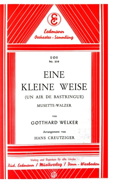 Eine kleine Weise (Un Air De Bastringue) für Salon-Orchester Eine kleine Weise (Un Air De Bastringue) für Salon-Orchester