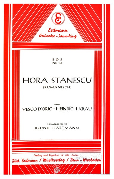 Hora Stanescu (Rumänisch) für Salon-Orchester Hora Stanescu (Rumänisch) für Salon-Orchester