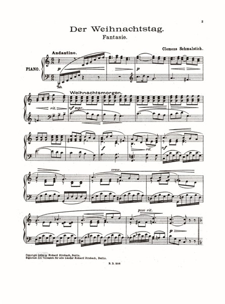 Der Weihnachtstag für Klavier Der Weihnachtstag für Klavier