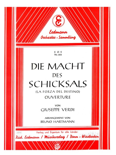 Die Macht des Schicksals für großes Orchester - Ergänzungsstimmen Die Macht des Schicksals für großes Orchester - Ergänzungsstimmen