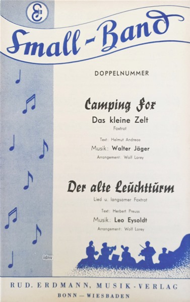 Camping Fox. Das kleine Zelt (Jäger) / Der alte Leuchtturm (Eysoldt) für Salon-Orchester Camping Fox. Das kleine Zelt (Jäger) / Der alte Leuchtturm (Eysoldt) für Salon-Orchester