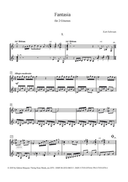 Fantasia für 2 Gitarren Fantasia für 2 Gitarren