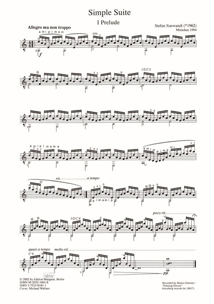 Simple Suite für Gitarre solo Simple Suite für Gitarre solo