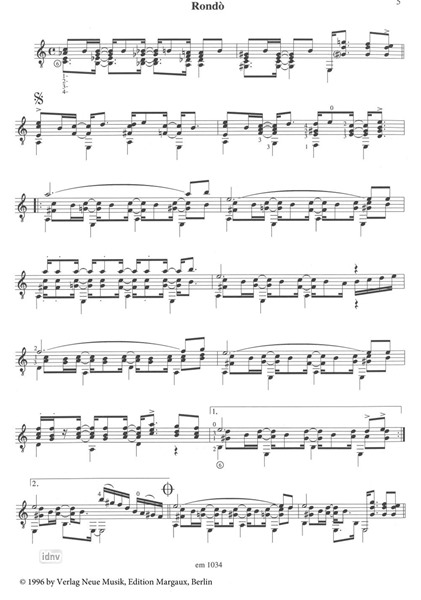Preludio e rondò brasiliano für Gitarre Preludio e rondò brasiliano für Gitarre