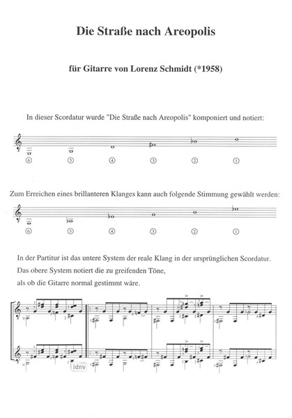 Die Straße nach Areopolis für Gitarre solo Die Straße nach Areopolis für Gitarre solo