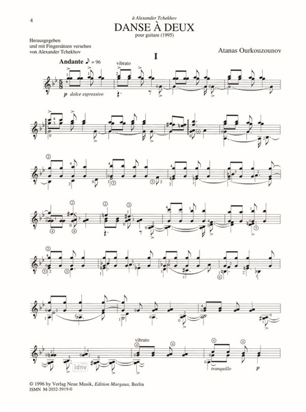 Danse à deux für Gitarre Danse à deux für Gitarre