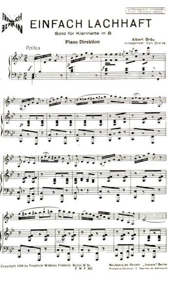 Einfach lachhaft für Klarinette und Klavier Einfach lachhaft für Klarinette und Klavier