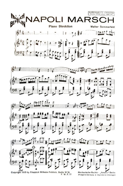 Napoli Marsch für Xylophon und Klavier