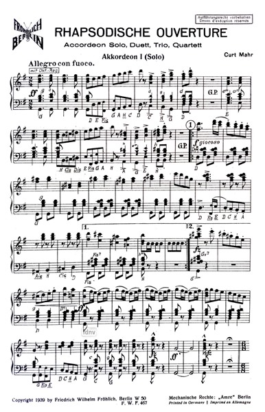 Rhapsodische Ouvertüre für Akkordeon Rhapsodische Ouvertüre für Akkordeon